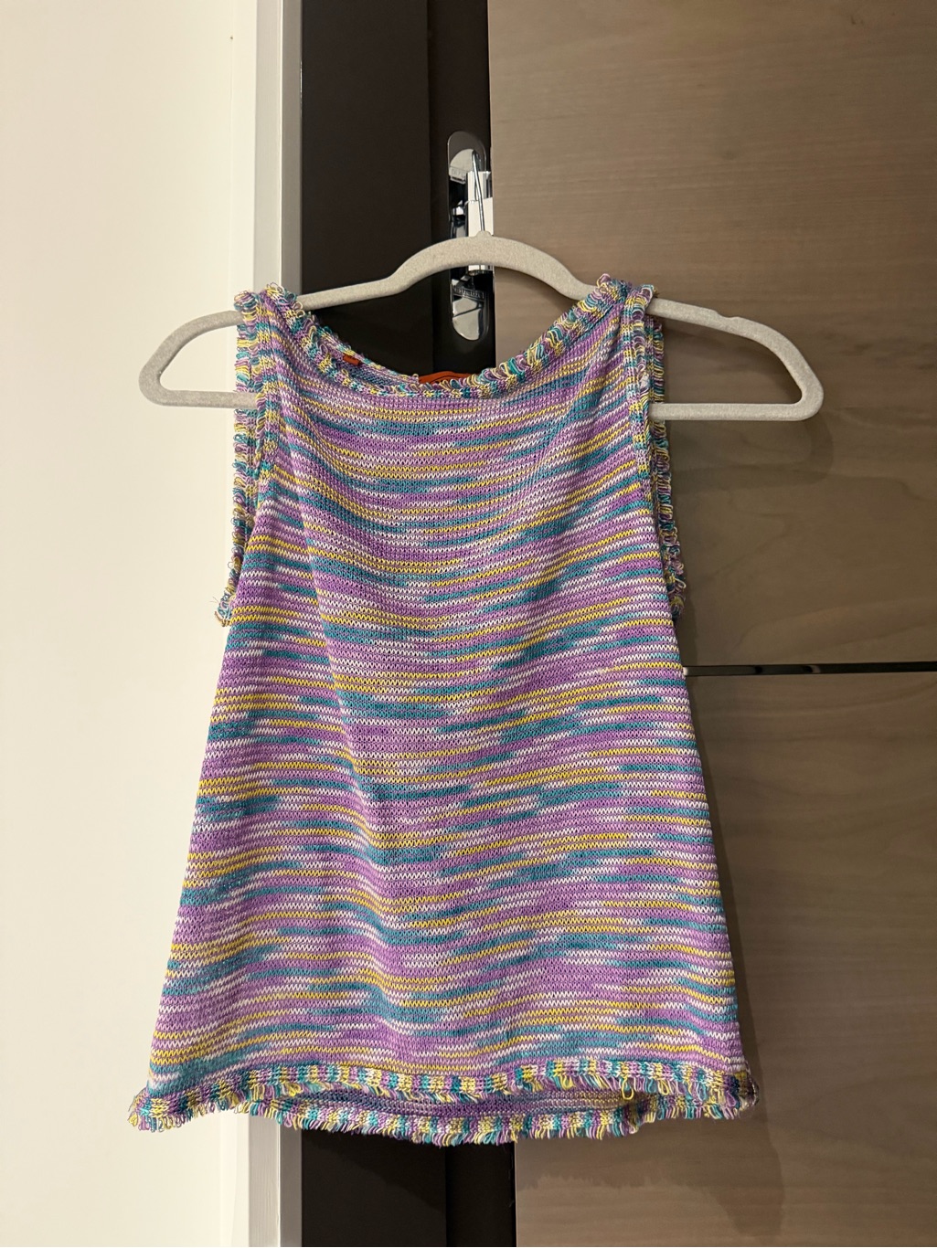 Missoni Lavender Multicolor Striped Knit Top